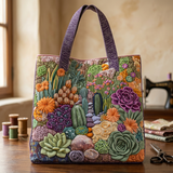 Quilted Floral Bag - Succulent Garden – Two Sizes