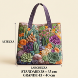 Quilted Floral Bag - Succulent Garden – Two Sizes